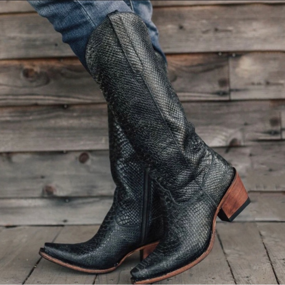 LEATHER COWBOY BOOT- JUNK GYPSY BY LANE WOMEN'S HIGHWAY WESTERN B…